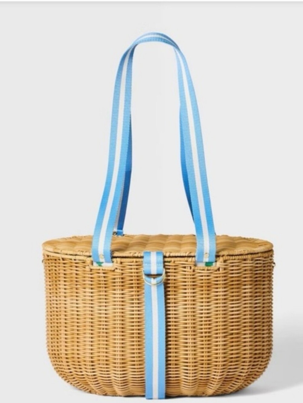 🐇🎯 ROLLER RABBIT x Target Woven Picnic Basket NWT! (So good in person!!)